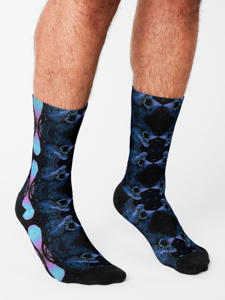 Alternate view of Psychedelic Bearded Dragon Pattern Socks