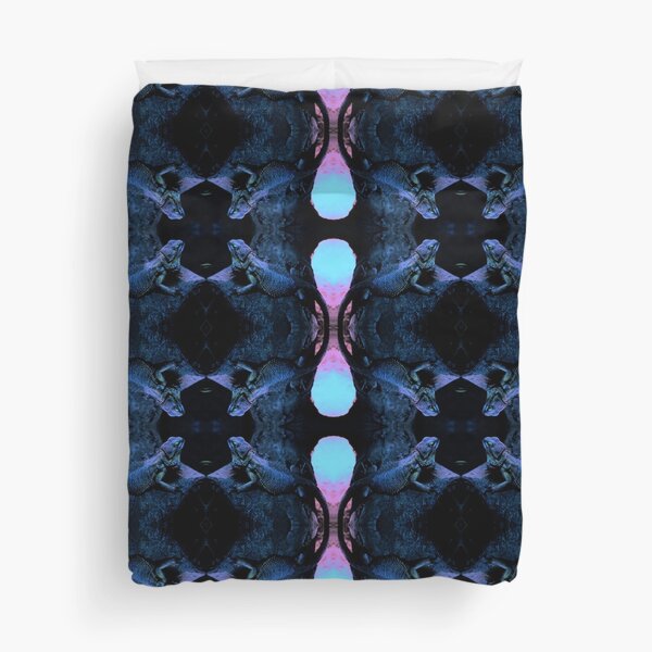 Psychedelic Bearded Dragon Pattern Duvet Cover