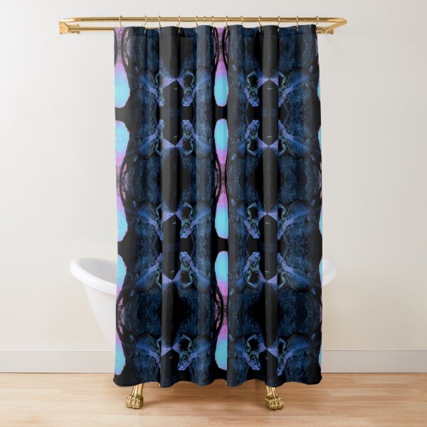 Psychedelic Bearded Dragon Pattern Shower Curtain