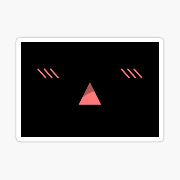 "Anime Triangle Mouth Expression" Sticker by Nyangire Redbubble