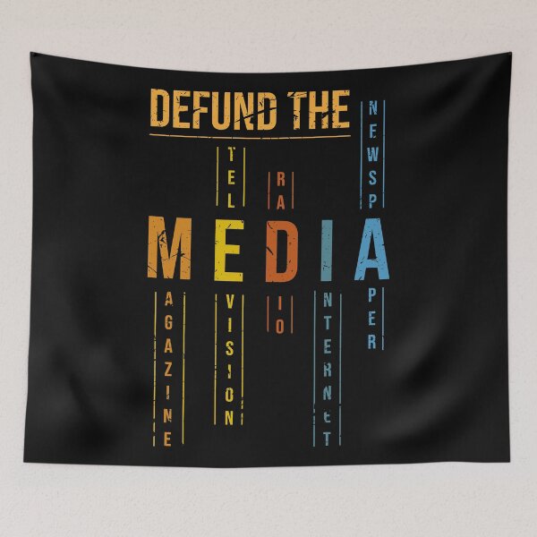 Item preview, Retro Vintage Defund the media Fake News Political Protest designed and sold by 2MDesign.