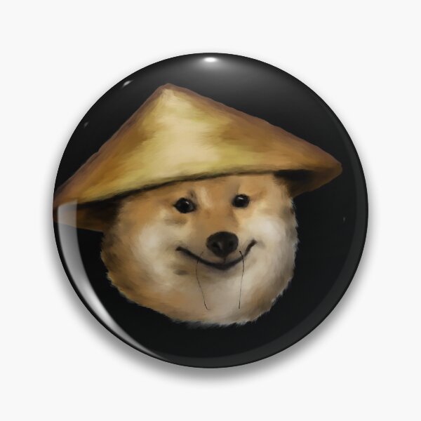 Item preview, Cheems the Shiba Inu with the Asian Rice Hat Painting designed and sold by TeodoraM.