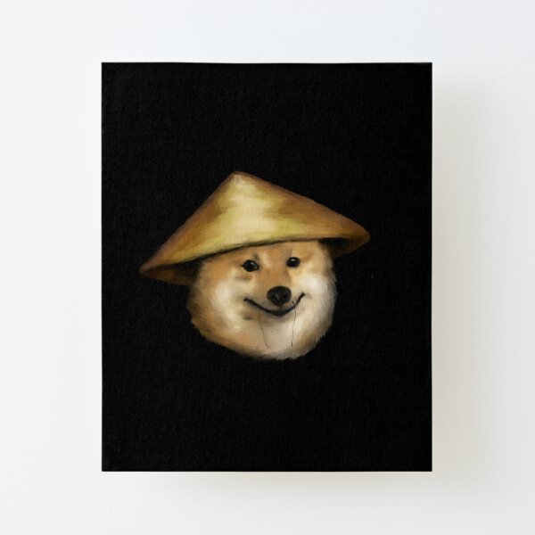 Hat Meme Wall Art Redbubble - dog wif hat roblox