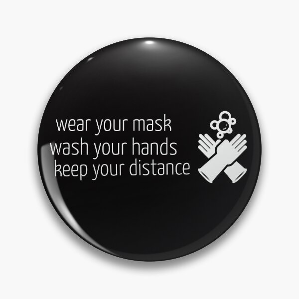 Item preview, Wear mask, wash hands, keep distance designed and sold by Theatre Production Designs.