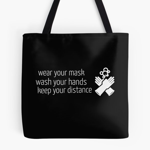 Item preview, Wear mask, wash hands, keep distance designed and sold by Theatre Production Designs.