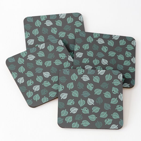 Item preview, Nook Leaf Aloha Logo - Blue / Green Teal on dark Grey Color designed and sold by TheMajesticGoat.