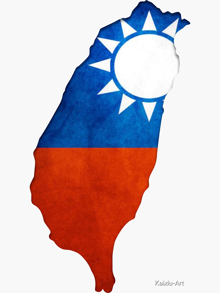 Taiwan Flag Sticker For Sale By Kaixiu Art Redbubble