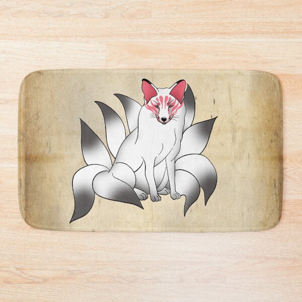 Item preview, Kitsune White Fox, Japanese Legendary Animal, Vintage Style Background designed and sold by Koalaslifestyle.