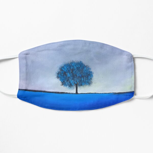 Arbre poésie bleu Masque sans plis