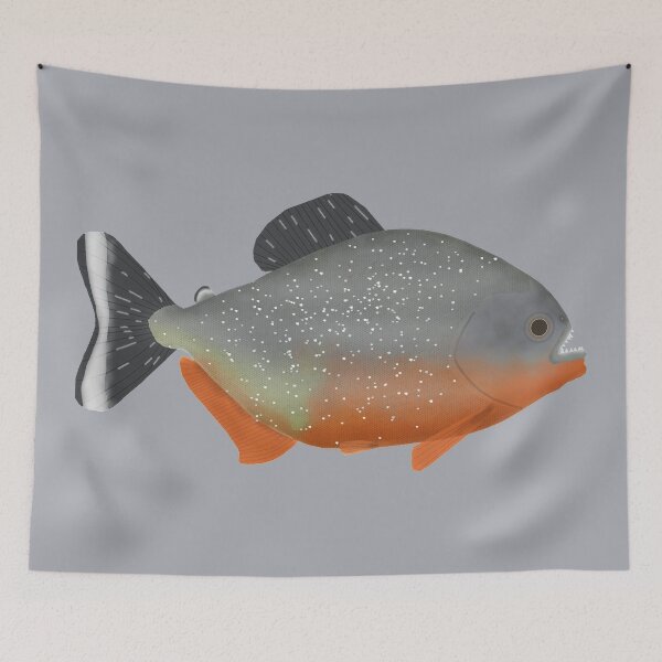 Item preview, Red Belly Piranha designed and sold by fishfolkart.