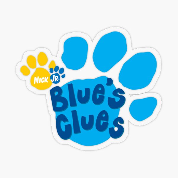 blues clues paw print sticker by staceytea redbubble