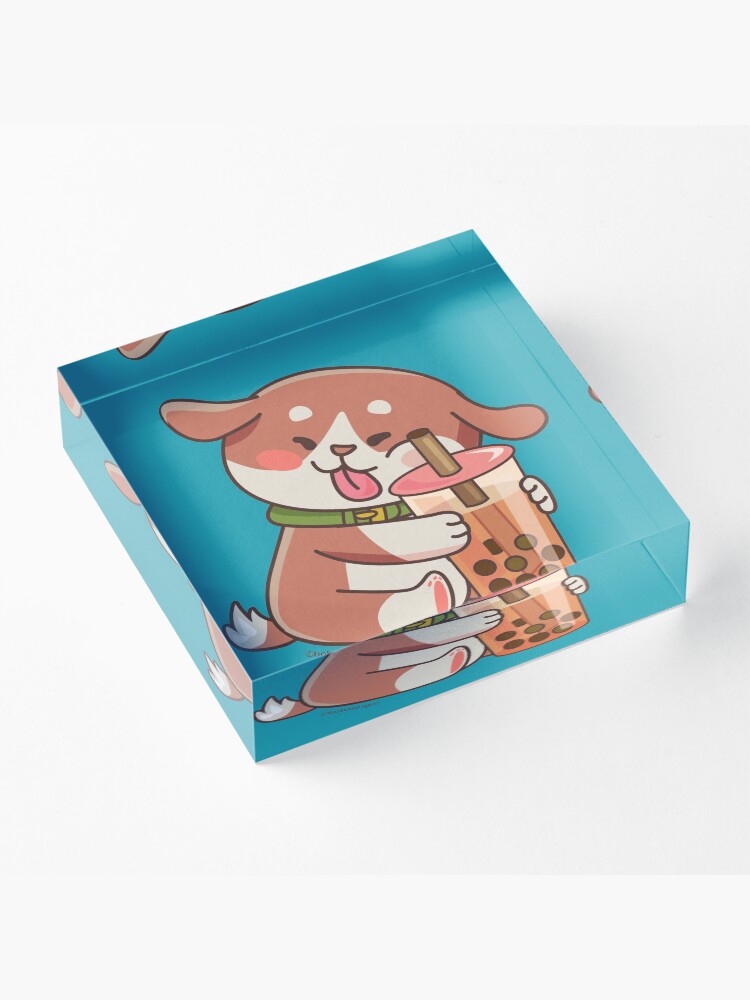 Alternate view of Cute Dog Boba Artwork Acrylic Block