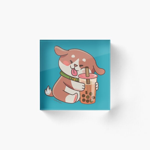 Cute Dog Boba Artwork Acrylic Block