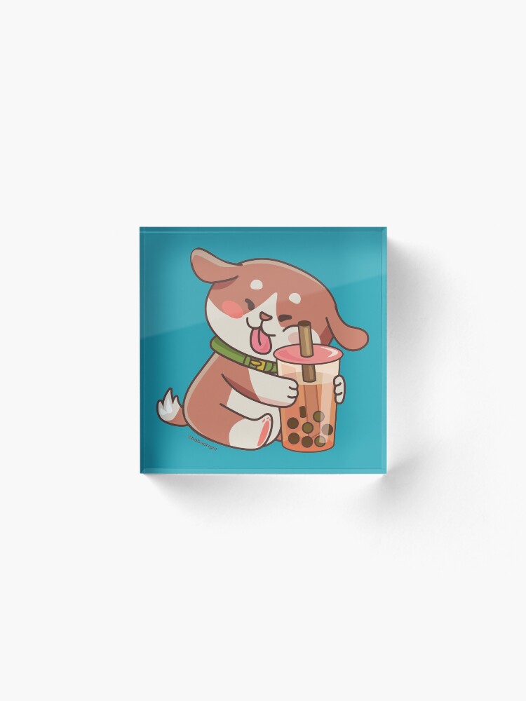 Alternate view of Cute Dog Boba Artwork Acrylic Block