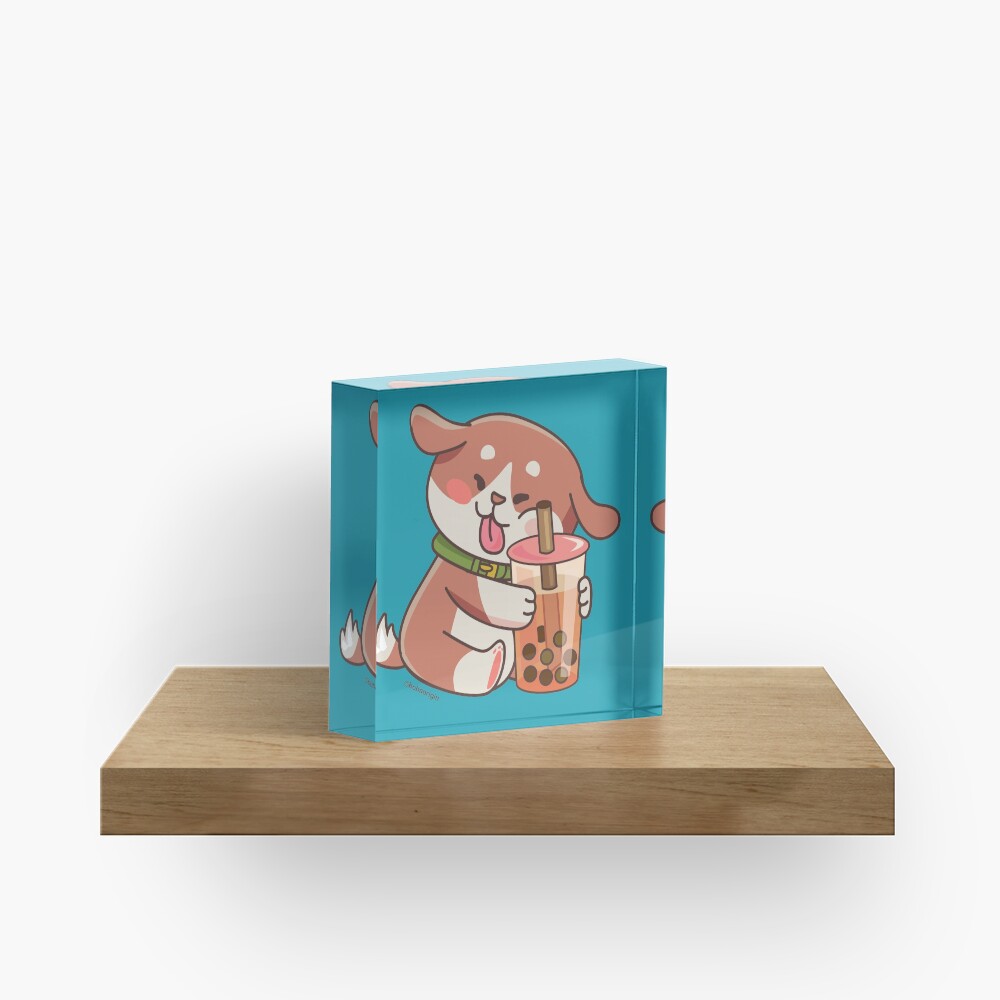 Cute Dog Boba Artwork Acrylic Block
