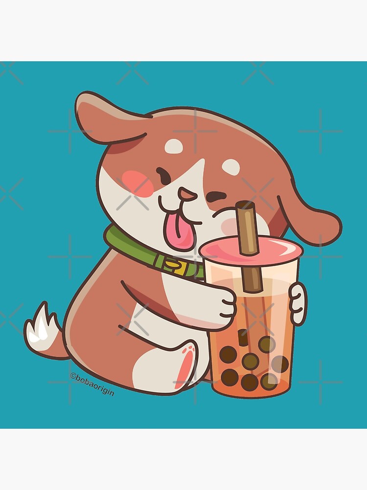 Cute Dog Boba Artwork by BobaOrigin