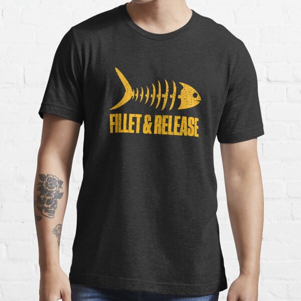 Fillet And Release Fish Bones Fisherman Funny Essential T-Shirt for Sale  by artworkbyrihen