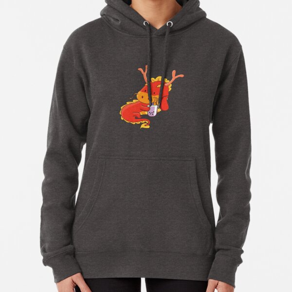 Cute Boba Dragon Pullover Hoodie