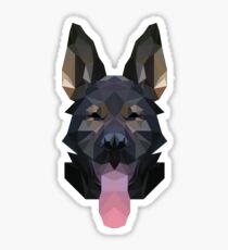 Low Poly German Shepherd Sticker