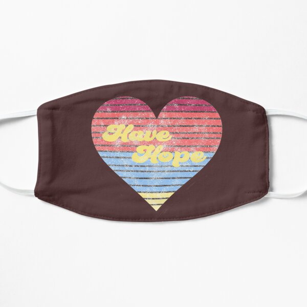 Have Hope Heart - Cute Distressed Grunge Retro 70s Style Flat Mask