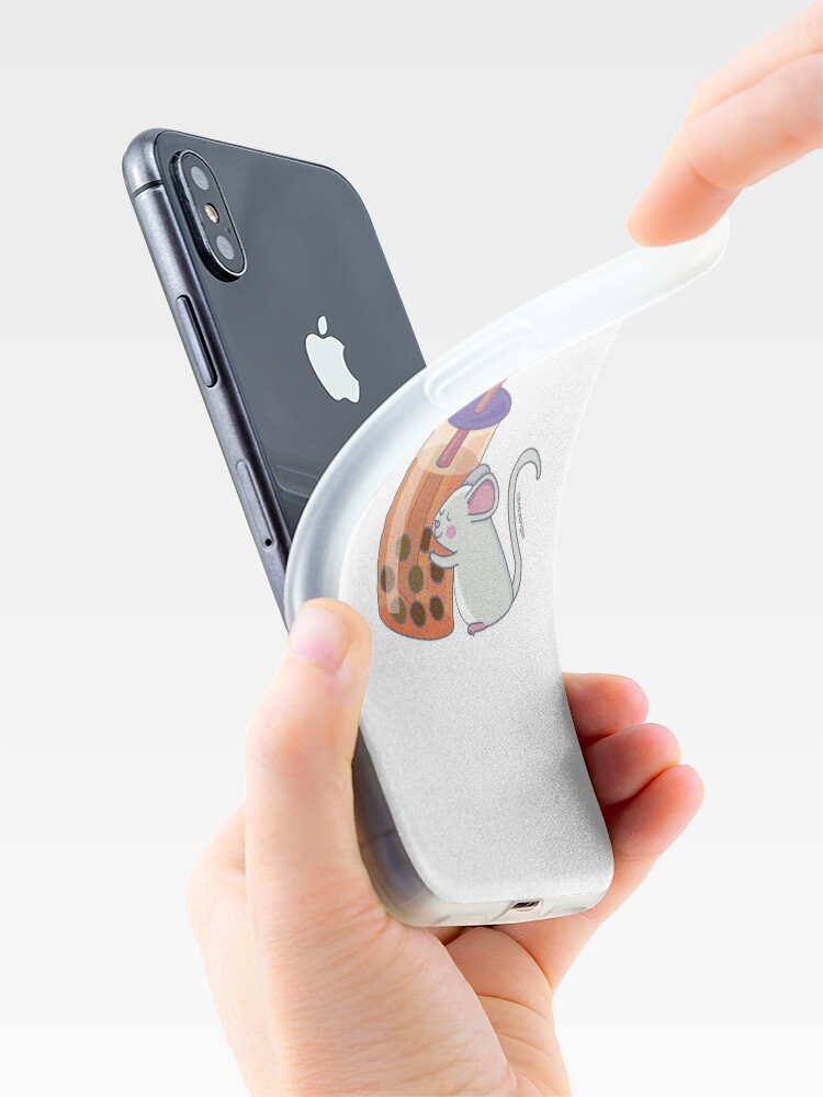 Alternate view of Chinese Zodiac Rat w/ Boba iPhone Case & Cover