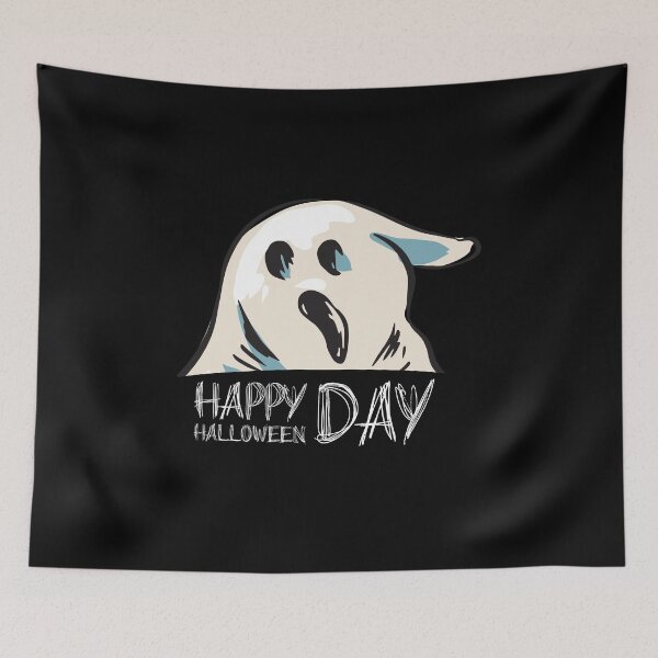 Item preview, Happy Halloween Day With white Ghost designed and sold by kamilu.