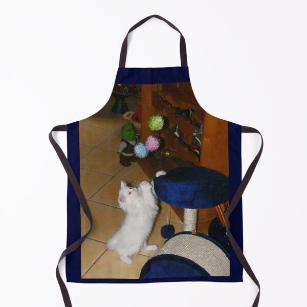 Item preview, White Persian Fluffy Baby Cat Nyssa Playing (Photo by ACCI) designed and sold by VanyssaGraphics.