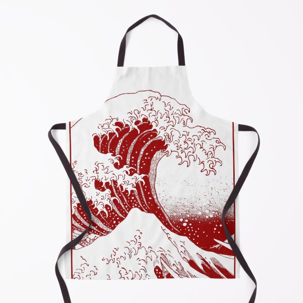 Item preview, Hokusai great Wave - Monochrome white and red designed and sold by helveticate.