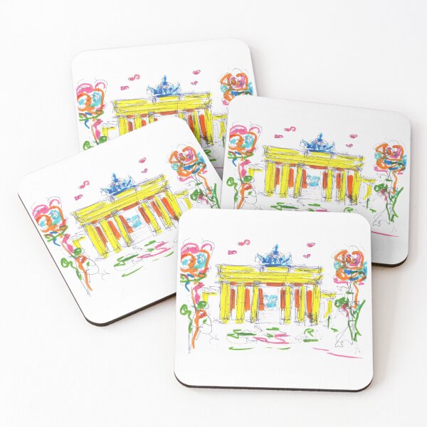 Item preview, Brandenburg Gate with roses designed and sold by Nicole Leidenfrost.