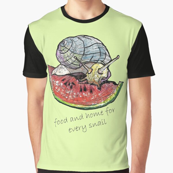 Snail eating watermelon Graphic T-Shirt