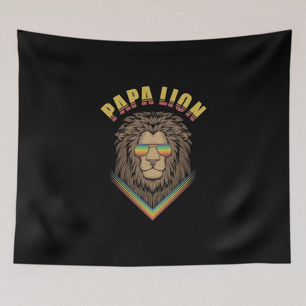 Item preview, papa lion illustration designed and sold by qzpolo.