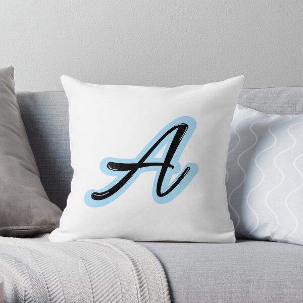 Light Blue Letter B Throw Pillow for Sale by MaeCreates