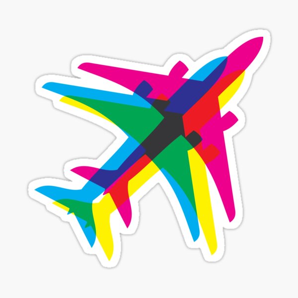 Translucent Airplanes Sticker