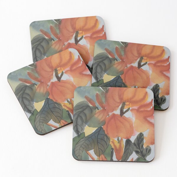 Item preview, Peach Floral Watercolours designed and sold by Meghana Gauthier.