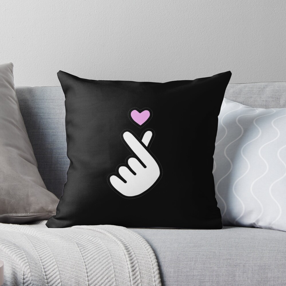 New K-pop heart Throw Pillow by Yousra El hilali TP-AFXSUOVD