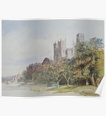 Watercolour of Durham Cathedral, 19th century Poster