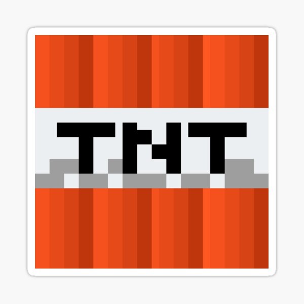 Minecraft Tnt Stickers | Redbubble