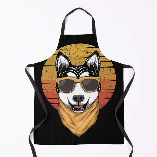 Item preview, husky sunset retro vector illustration designed and sold by qzpolo.