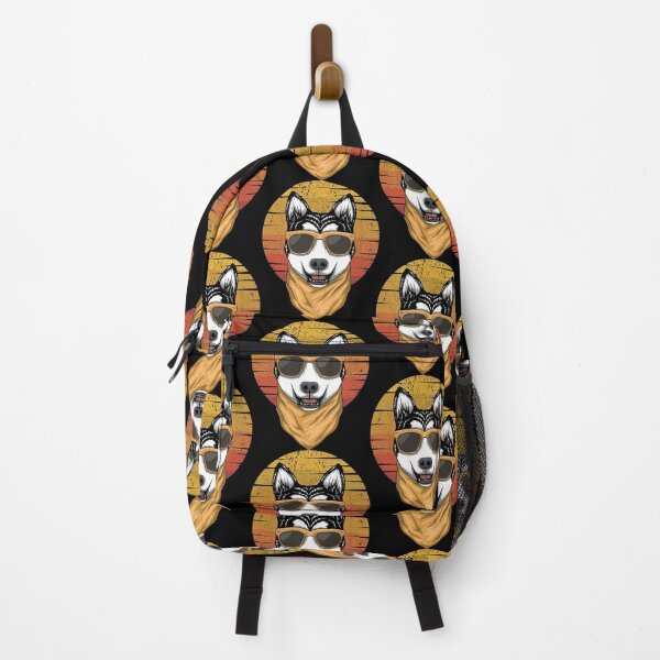 Item preview, husky sunset retro vector illustration designed and sold by qzpolo.