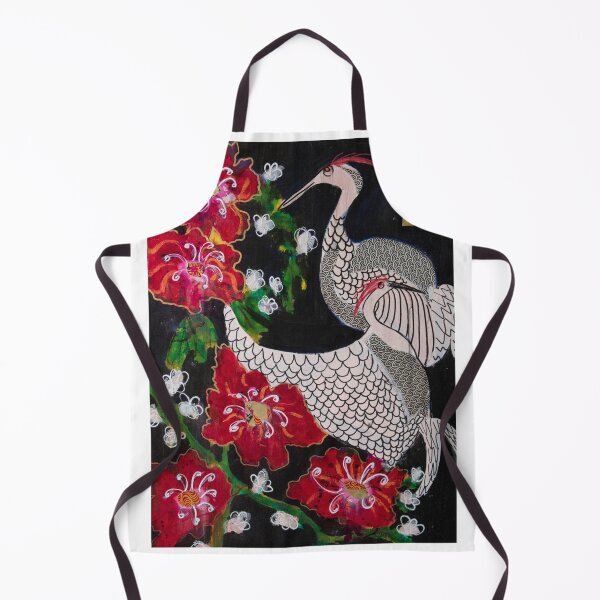 Item preview, Mixed Media Herons and Hibiscus - Japanese Inspired designed and sold by Meghana Gauthier.