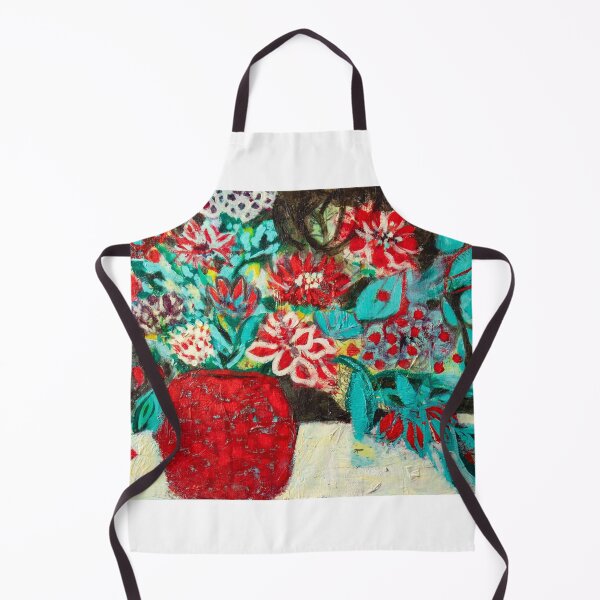 Item preview, Mixed Media Red and Teal Floral designed and sold by Meghana Gauthier.