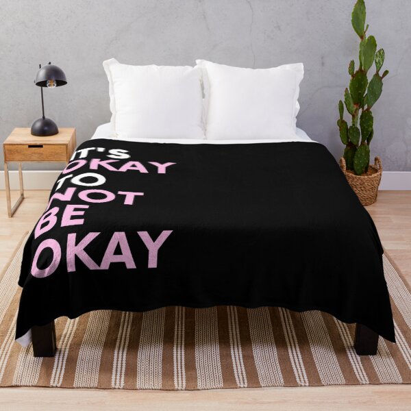 Item preview, It's Okay to Not Be Okay Typography black ver designed and sold by bubblytank.