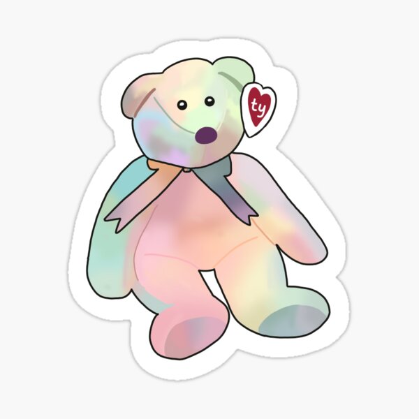 Tie dye beanie baby Sticker