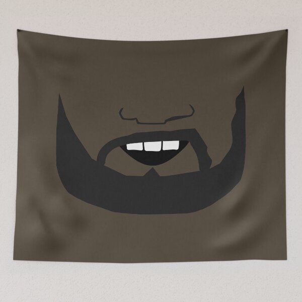 Item preview, Cartoon bearded happy face designed and sold by TravellingWolf.