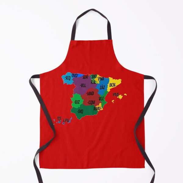 Item preview, Spanish map displaying communities and Travel Industry capital´s codes designed and sold by InVisibleColors.