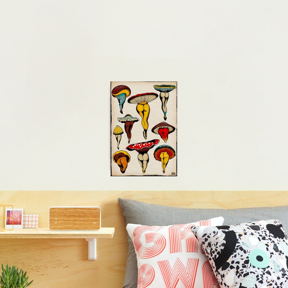 Sexy mushrooms tattoo flash Photographic Print
