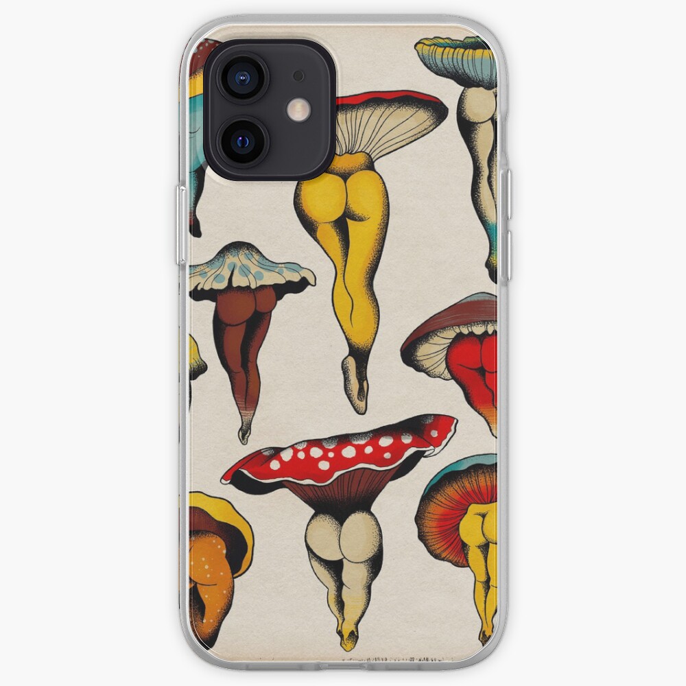 Sexy mushrooms tattoo flash iPhone Case & Cover