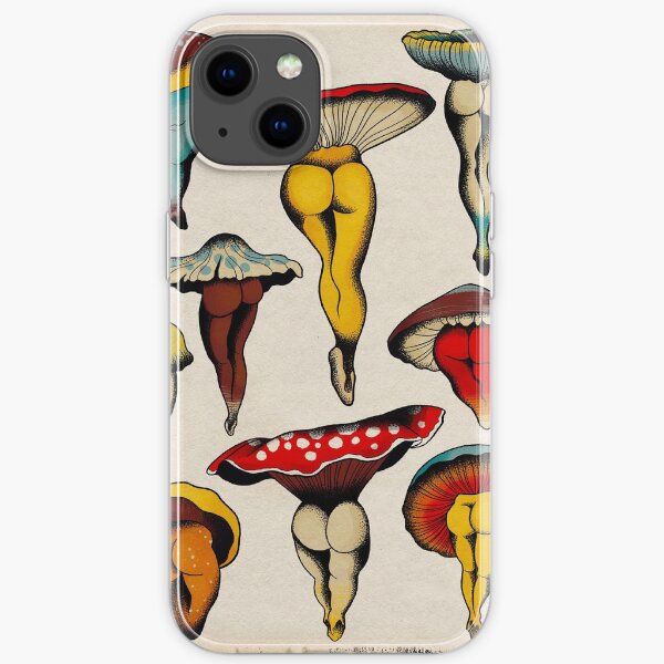 Sexy mushrooms tattoo flash iPhone Soft Case