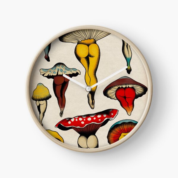 Sexy mushrooms tattoo flash Clock