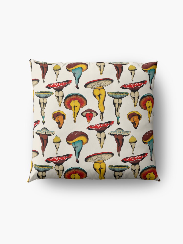 Alternate view of Sexy mushrooms tattoo flash Floor Pillow